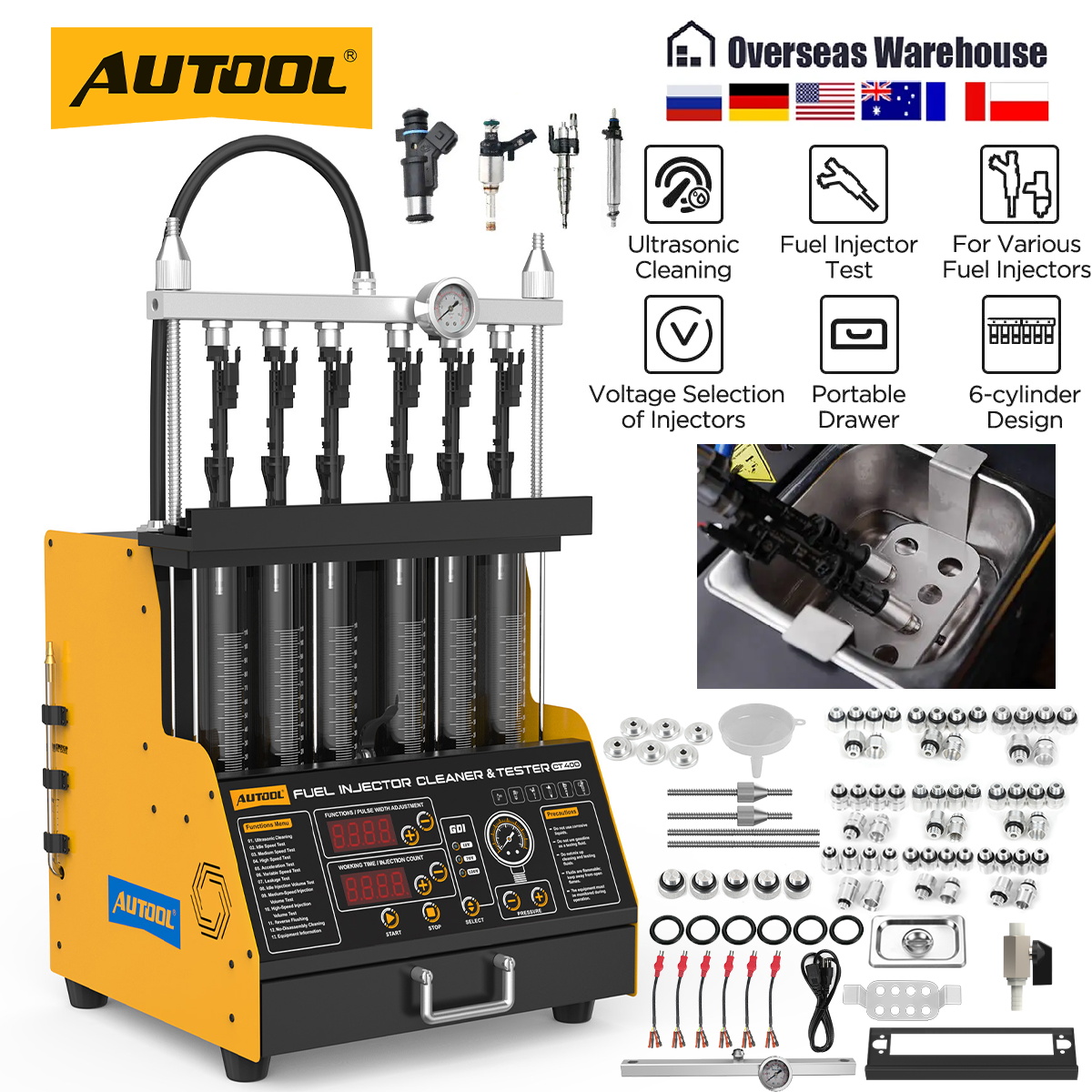 Fuel Injector Tester - AUTOOL CT400 GDI EFI FEI Mesin