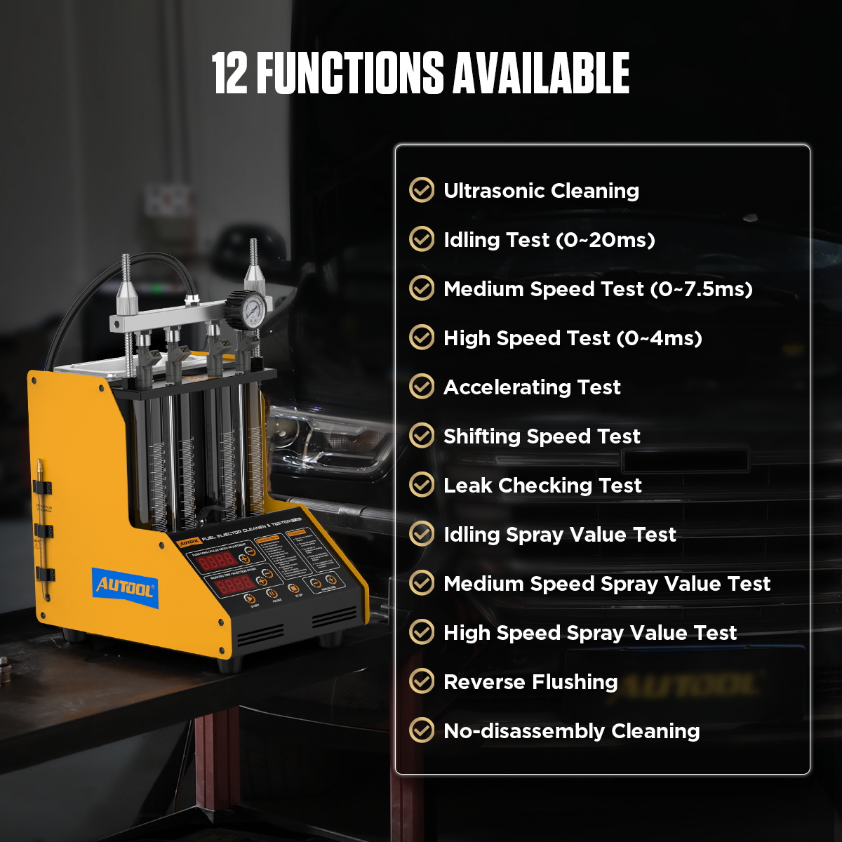 Mesin Pembersih Injektor Motor - Fuel Injector Tester ulasan dan harga