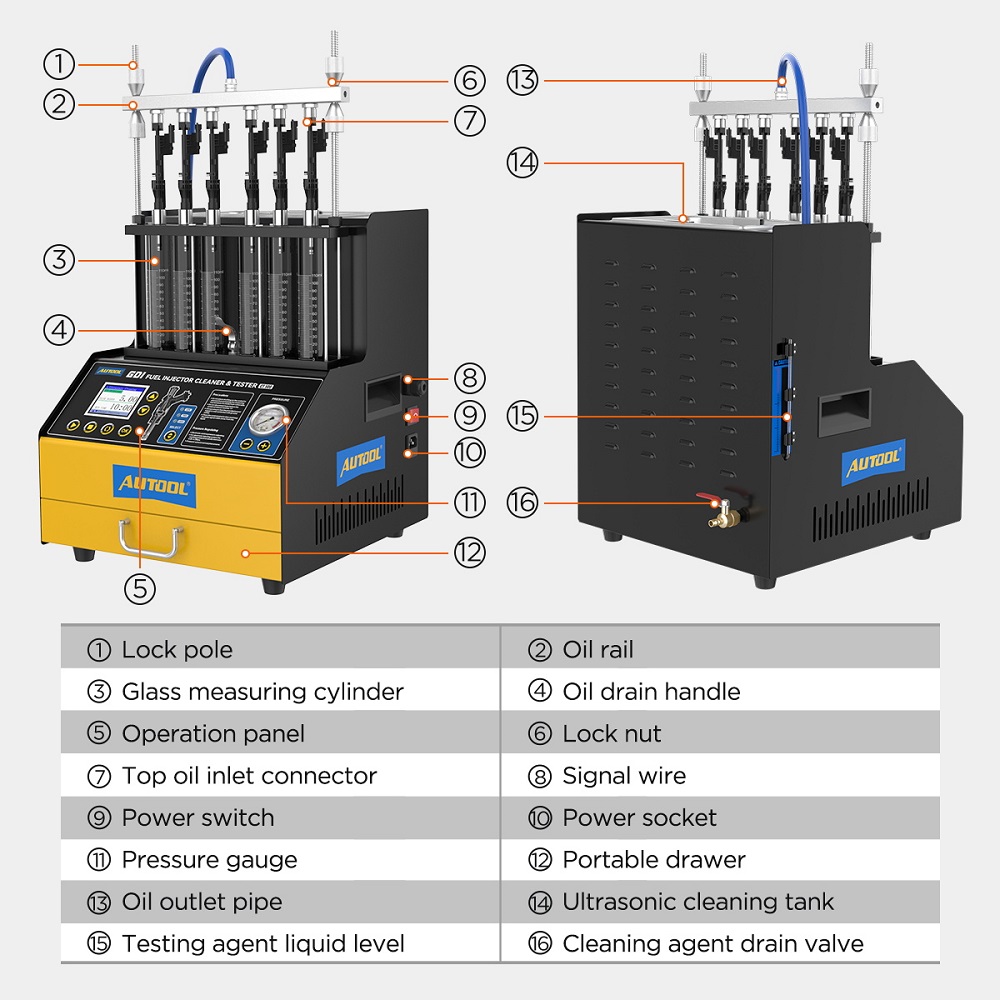 AUTOOL CT500 GDI EFI FEI Mesin - Fuel Injector Tester ulasan dan harga