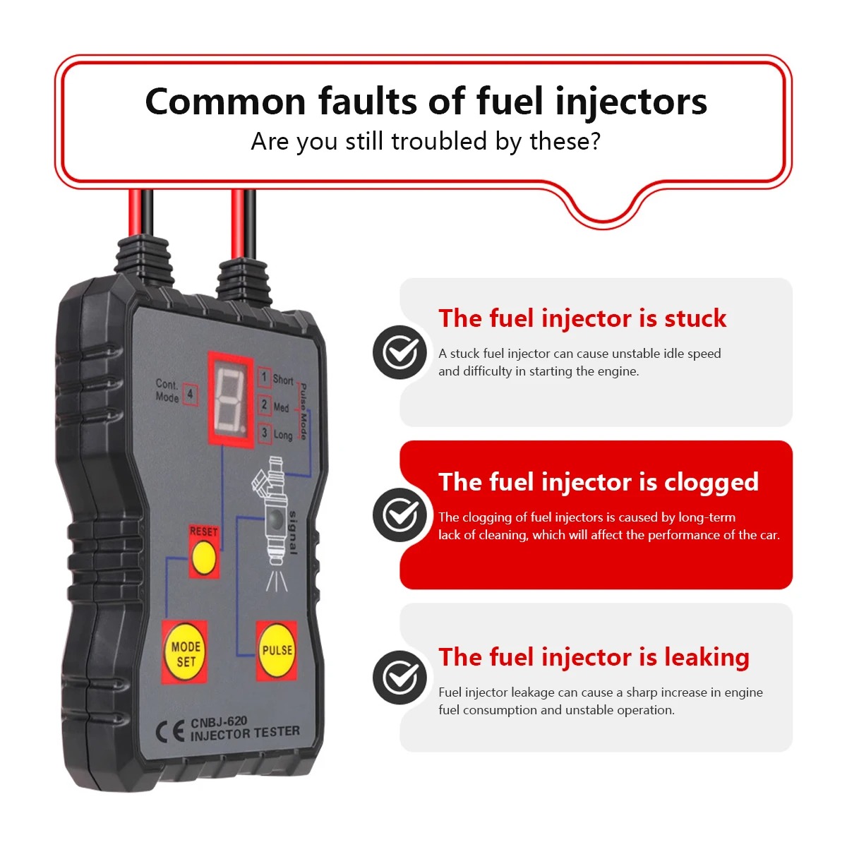 Alat Pemindai Sistem Bahan Bak - Fuel Injector Tester ulasan dan harga