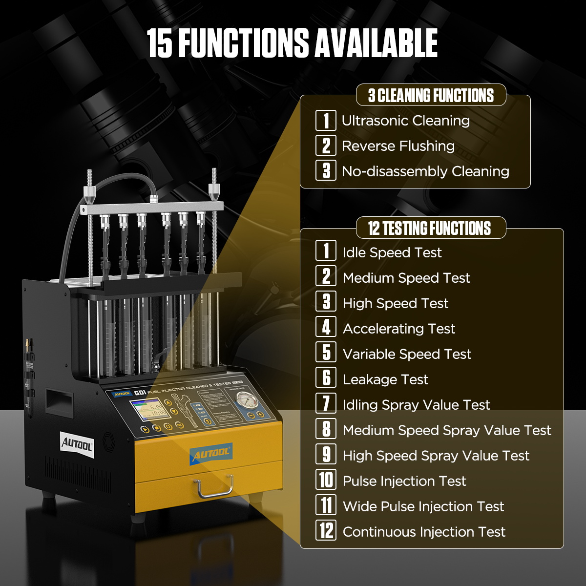 Pembersih dan Penguji Injektor - Fuel Injector Tester ulasan dan harga